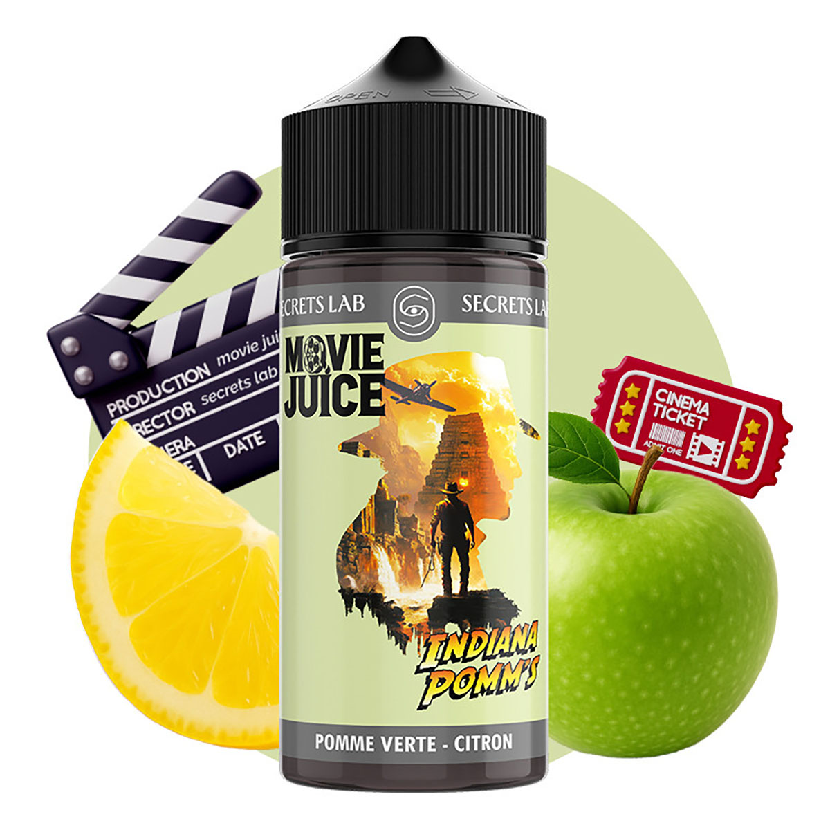 E-Liquide Indiana Pomm's 100ml - Movie Juice | Steam and Vape